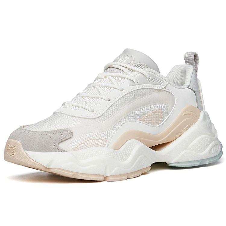 Anta Millennium Shock Absorption Non-Slip Wear-Resistant Low-Top Sports Casual Shoes Women sneakers White Gray Brown 122228890-1