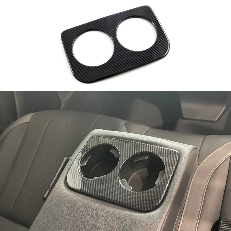 For Subaru Forester 2025 Accessories ABS Carbon Fiber Car Rear Seat Water Cup Holder Frame Cover Sticker Trim Styling