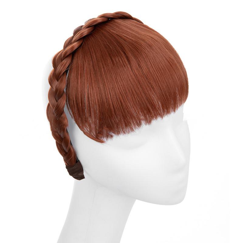 Ladies Wigs Bangs Headbands One-piece Covering White Invisible Seamless Wig Piece Top of the Head Reissue