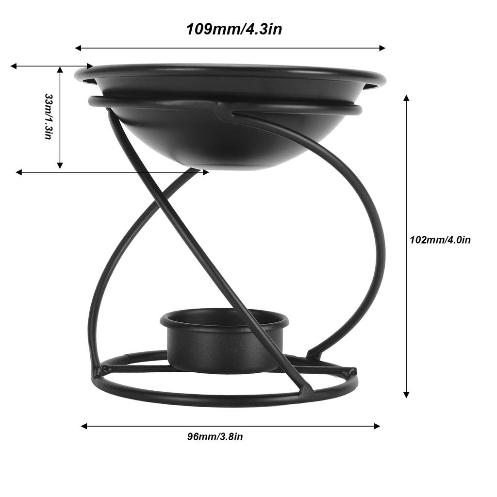 Metal Essential Oil Burner Wax Melt Warmer Fast Heat Conduction Metal Iron Tealight Wax Candle Burner for Home Living Room Office Type B