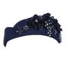 British Jeweled Style Embroidered Beret Hat For Women Adjustable Head Size Lightweight 11 Colors Available