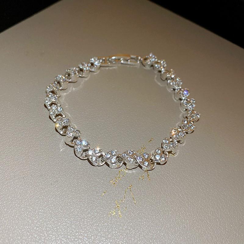 Electroplated Zircon Sun Love Bracelet Niche Sweet Versatile Bracelet Temperament Light Luxury High-end Jewelry Women