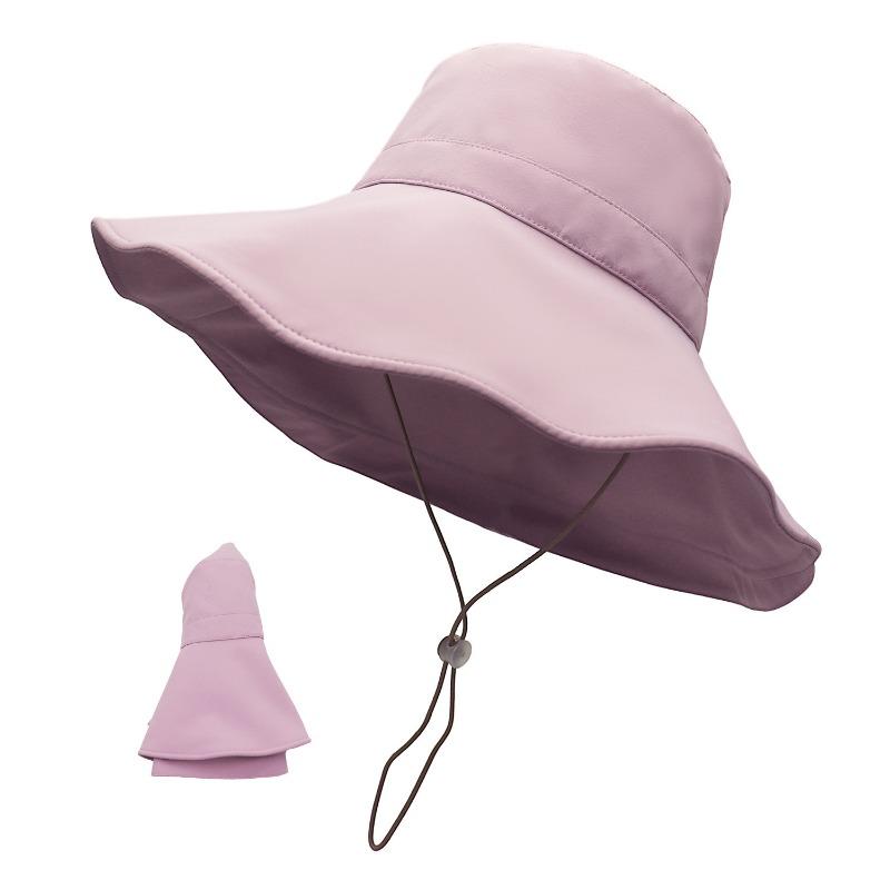 Spring and Summer New Cool Bucket Hat Women's Large Brim UV Protection Outdoor Sunshade Folding Sunscreen Hat