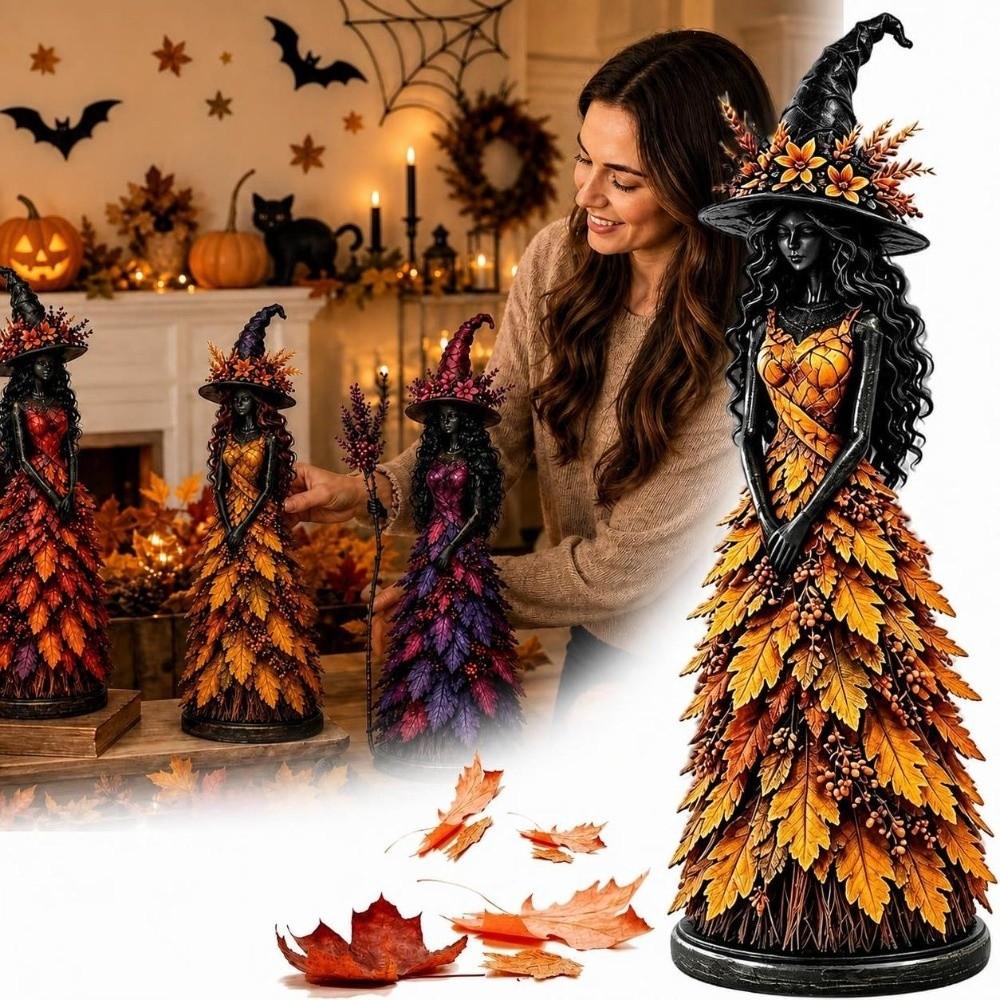 Figurina Strega Autunnale Tema Raccolta Decorazione Scrivania Decorazione Scaffale Strega Esposizione Camino