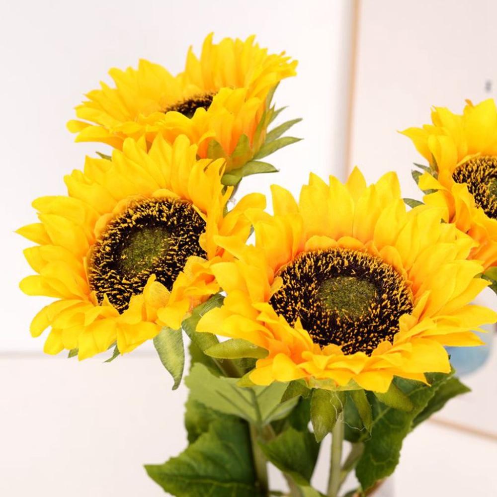 Bride Gifts Creative Home Layout Sunflower Bouquet Wedding Decor Flower DIY Artificial Sunflower