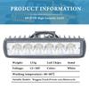 6Led Work Light Bar for Motorcycle LED Lens Spot Headlights 6000k White Super Bright Motorbike SUV ATV Off-road Driving Lamp
