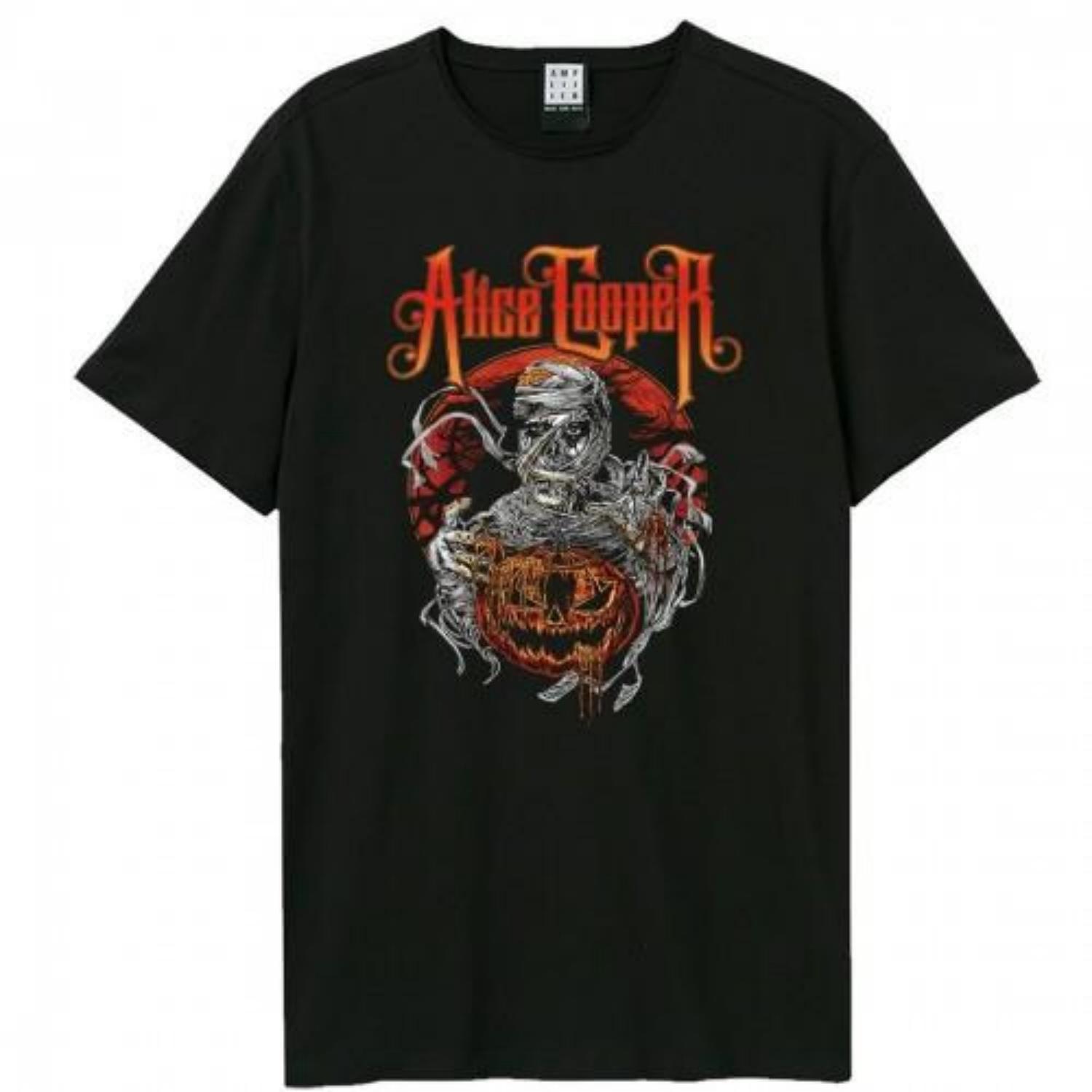 Amplified Unisex Adult Halloween Pumpkin Alice Cooper T-Shirt S разноцветный