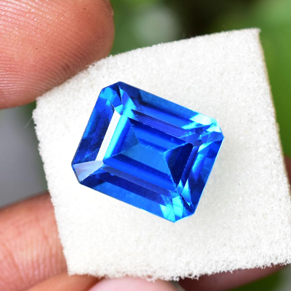 Natural Blue Tanzanite Loose Gemstone Emerald Cut 13x11mm Tanzanian for Jewelry Making and Crafts