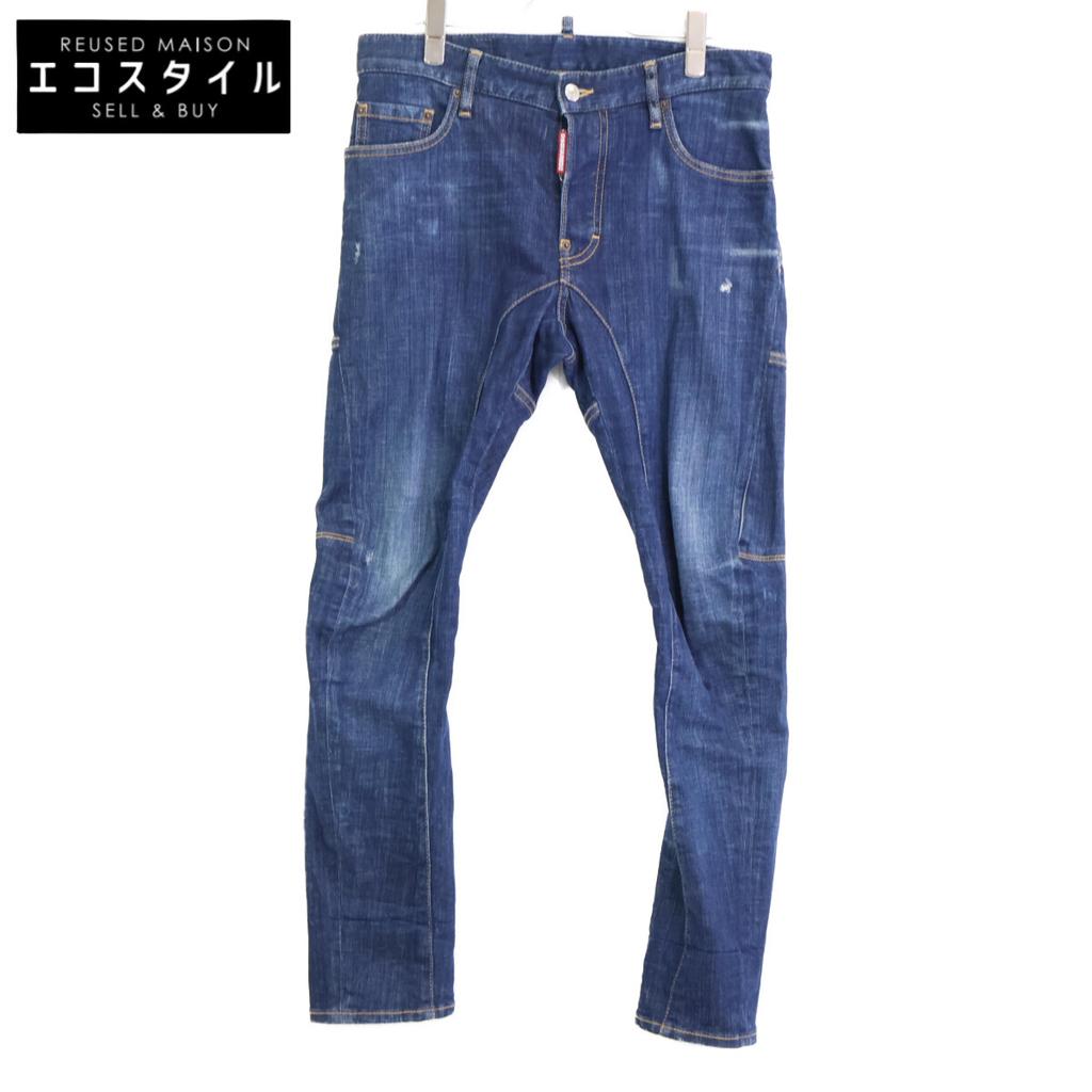 Dsquared2 S74LB0760 Tidy Biker Jeans Bottoms 44 IndigoUsed