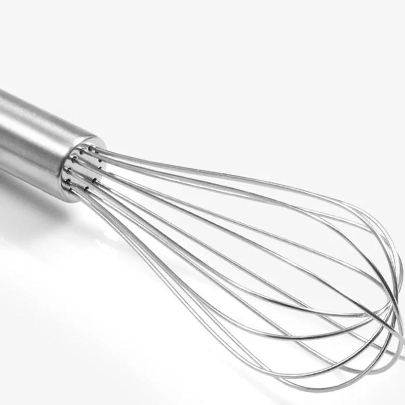 10 Inch Handheld Household Stainless Steel Egg Mixer, Manual Egg Beater, High-quality and Durable Baking Tool Practical