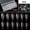 240pcs Press on Nails Coffin Nail Tips Clear Full Cover Fake Acrylic UV Gel Nails Extension System Oval Almond Sculpted False Nail Tips