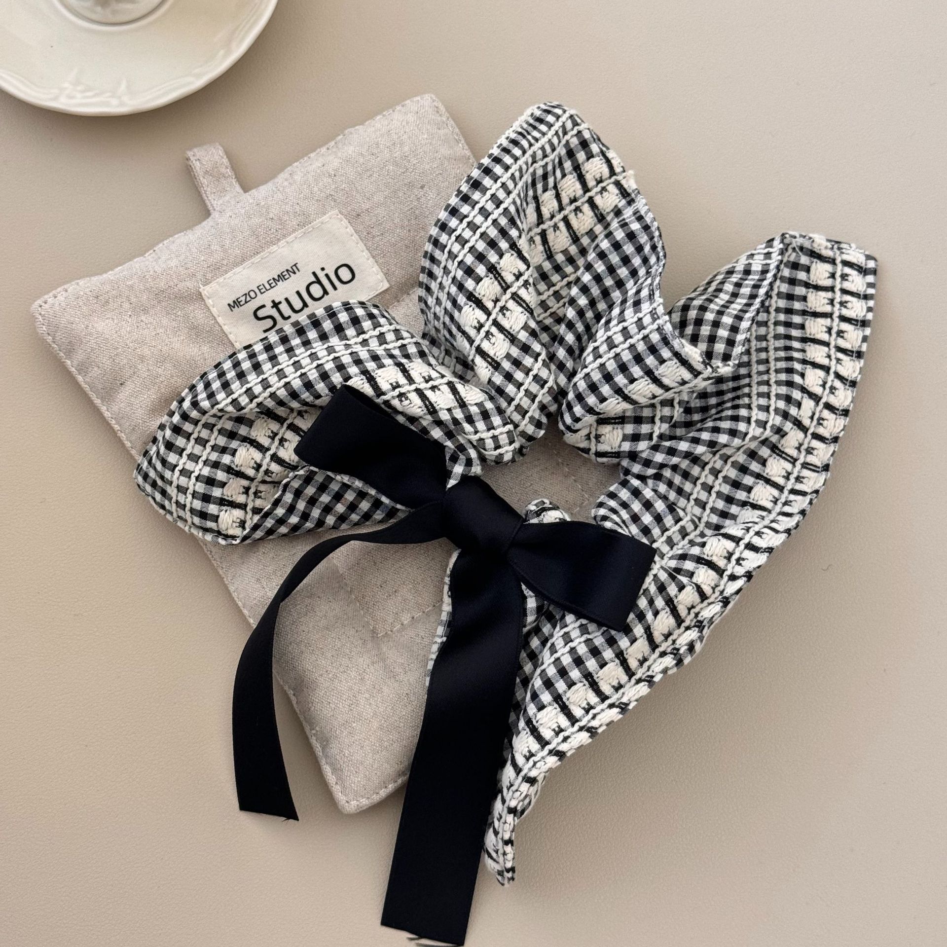 

Бант в балетном стиле, резинка для волос в виде толстой кишки, нишевый дизайн для женщин, клетчатый квадратный платок, резинка для волос и аксессуар для пучка