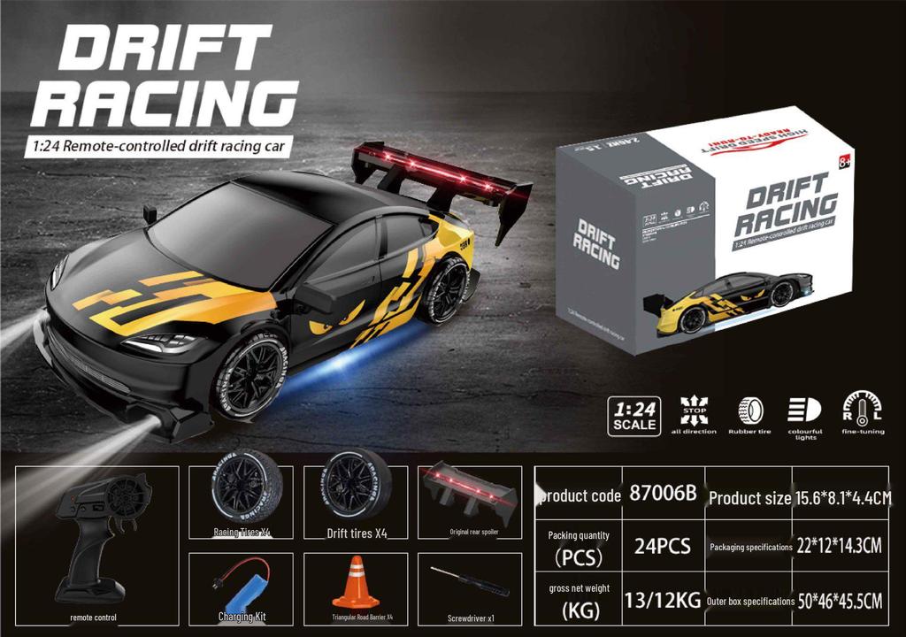High-Speed 4WD RC Drift Car with Lights - Remote Control Racing Model