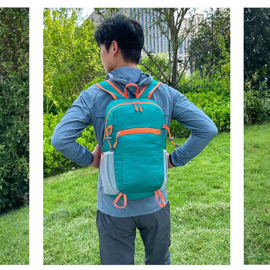 Unisex Foldable Backpack For Mountaineering Hiking Riding Fashion Style With Waterproof Features Nylon Outdoor Camping