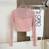 Women's Long-Sleeve Yoga T-Shirt with Built-in Bra for Fitness, Pilates, and Running - Global Style