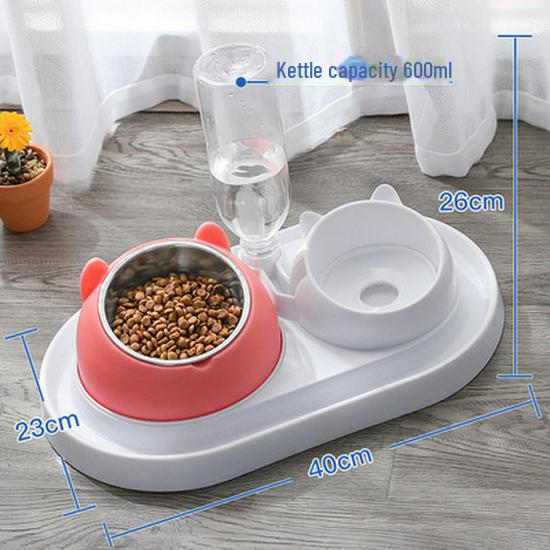 """Hrănitor automat cu apă pentru animale de companie din oțel inoxidabil și bol pentru câini și pisici"""