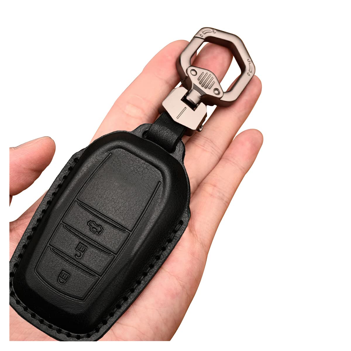 

Чехол для ключа Toyota New Harrier 80 Series, Держатель для ключа, Крышка для ключа, Натуральная кожа, Land Type B 3 Button/Black чёрный