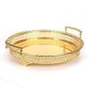 KTV Hotel Hochwertig Europäischer Stil Gold vergoldet Silber beschichtet Metall Obst Zucker Hochzeit Party Schale Retro Metall Obst Aufbewahrungstablett
