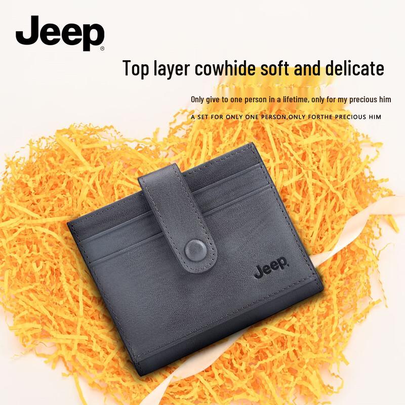 JEEP Men s Genuine Leather Card Holder Wallet