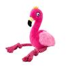 Plush Flamingo Coltton Rope Teething Toy for Dog Pulling Squeaky Tear Resistant Fetching Game for Pet Outdoor Engagement