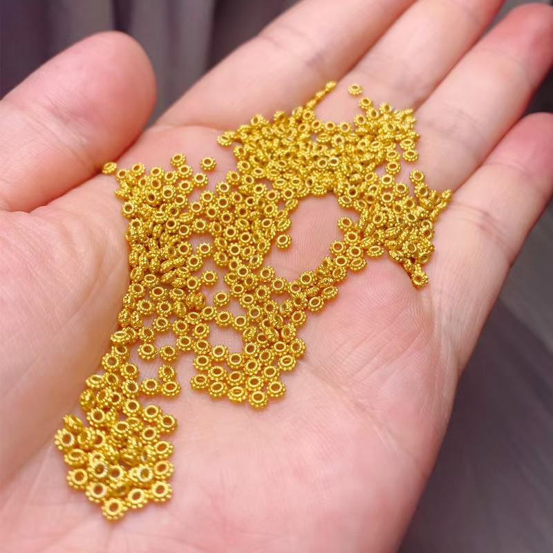 Ancient Gold-Plated Spacer Beads for DIY Jewelry Making