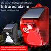 Solar Alarm Light 3 Modes Ip65 Waterproof Remote Control Sensor Burglar Alarm Wall Lamp For Driving Wild Animal