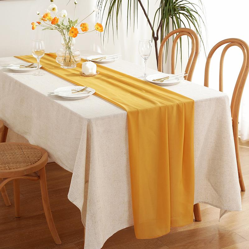 4PCS Sage Green Chiffon Wedding Table Runner,Chair Sashes Gauze Sheer Vintage Dining Birthday Party FestivalCake Table Decor