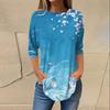 3/4 Sleeve Shirts For Women Cute Tops Graphic Tees Blouses Casual Plus Size Basic Tops Pullover