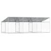 Vidaxl Gabbia per Cani, con Tetto e Porta, Grigia, 6x2x2 m, Acciaio