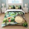 My Neighbor Totoro Bedroom 3Pcs Bedding Set Soft Bed Sheet Pillowcases Home Bedding Decoration
