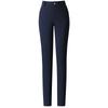 2024 Spring & Autumn Black Elastic High-Waisted Straight-Leg Pants for Women - Slimming, Versatile, Casual Fit for Middle-Aged Moms