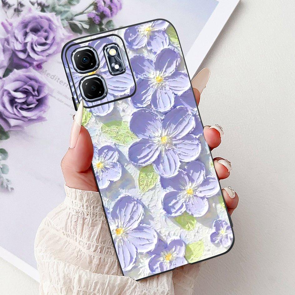 For Infinix Hot 50i Case X6531 New Fashion Flower Love Heart Pattern Soft Silicone Cover For Infinix Smart 9 Smart9 X6532 Bumper
