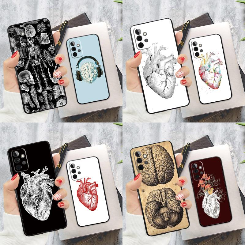 Human Heart Anatomy Cover For Samsung Galaxy A55 A35 A25 A15 A52 A32 A12 A14 A34 A54 A51 A71 A13 A33 A53 Case