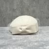 Fashion Design Mesh Bow Beret Hepburn Style British Ladies Celebrity Banquet Autumn And Winter Wool Top Hat