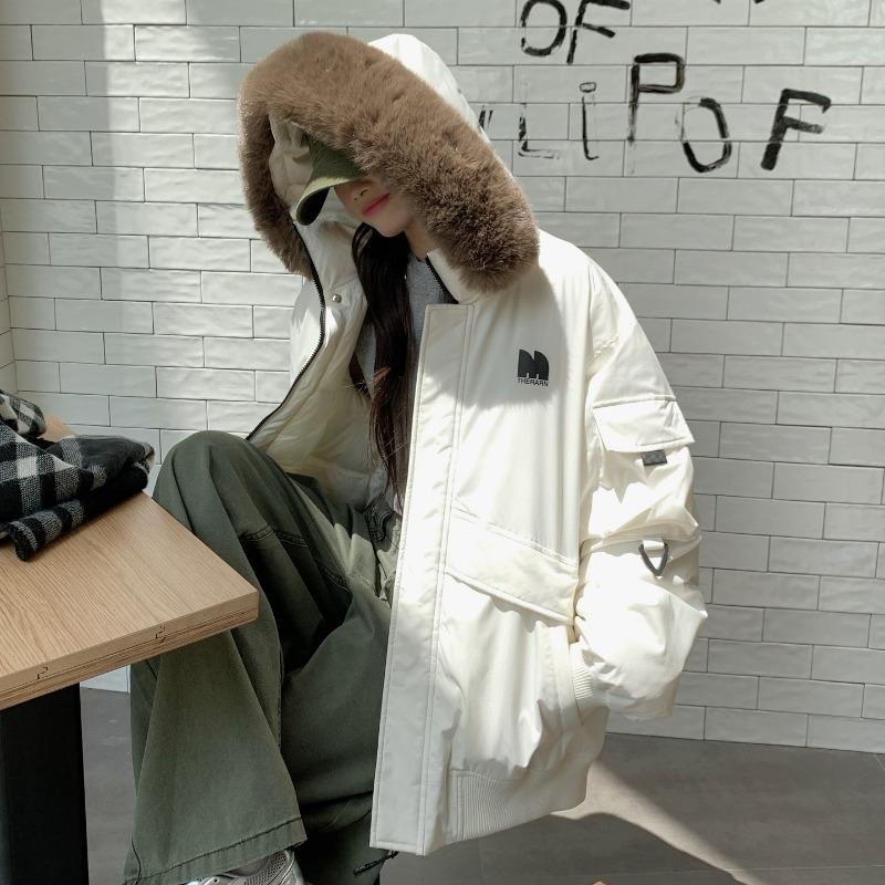 Tooling Cotton Clothes Women's Winter New Short, Small, Big Fur Collar Thickened Pie To Overcome Cotton-padded Clothes and Jackets Sports Models