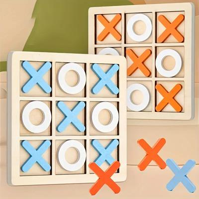 Gioco del tris in legno XO Mini scacchiera Puzzle di interazione Formazione Giocattoli educativi Montessori Regalo per bambini Ragazzo Ragazza