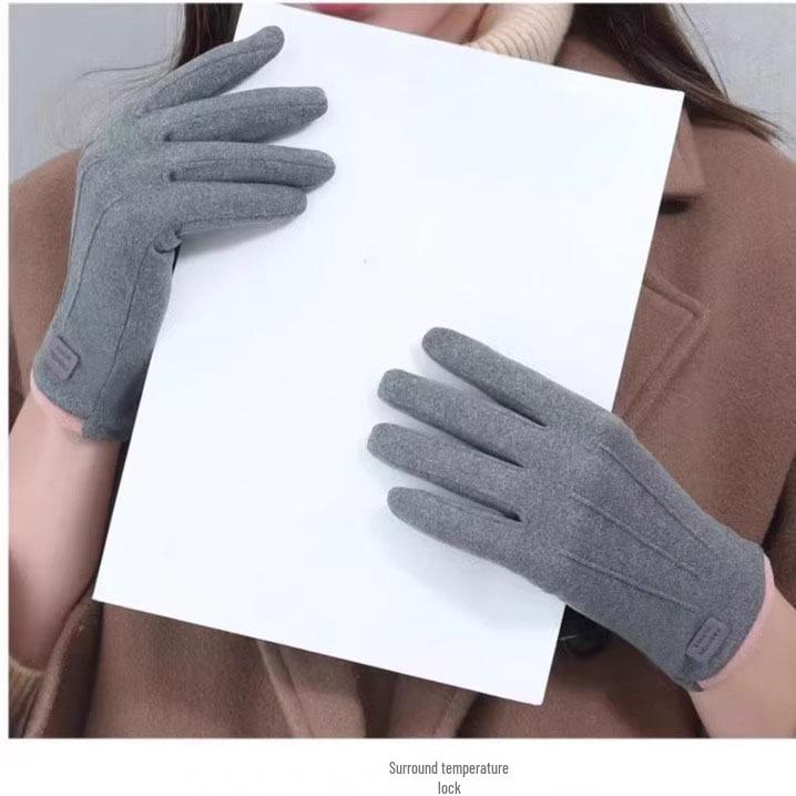 

Чоловічі та жіночі сенсорні теплі вельветові рукавички - Осінь/Зима Вітрозахисні для їзди на велосипеді та водіння