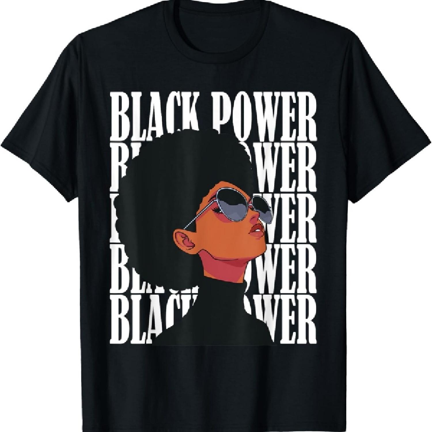 

Black Power Panther Party Natural Hair Afro Proud Melanin T-Shirt S