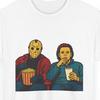 Horror Icons Watching Movies Tee | Jason and Michael Halloween Illustration