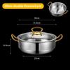 Vzor kladiva špičkový hot pot Čirá polévka Dvojí chuť Speciální hot pot pro indukční vařič 304 nerezový hrnec