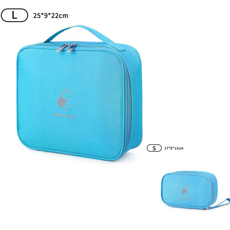 Practical Minimalist Zipper Medicine Storage Bag Portable Travel First Aid Kit Lightweight Medical Emergency