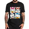 Cotton Black T-shirt for Men Disney Mickey Mouse Pattern Women's T-shirt Anime Tops Summer Fashion Couples Section Short-Sleeved