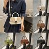 Pu Small Square Bag For Women With Simple Lock Closure For Daily Casual Use