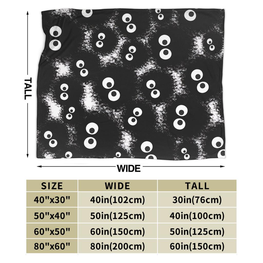 Susuwatari  Soot Sprites  Plush Blanket Students  Flannel Throw Blanket For Outdoor Soft Warm Design Quality Bedspread Gift Idea