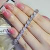 New Luxury Heart Silver Color Bracelet Bangle for Women Wedding Bride on Hand Gift Valentine's Day Gift Jewelry S7982