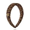 & COUTURE LEOPARD CORDUROY HAIR BAND