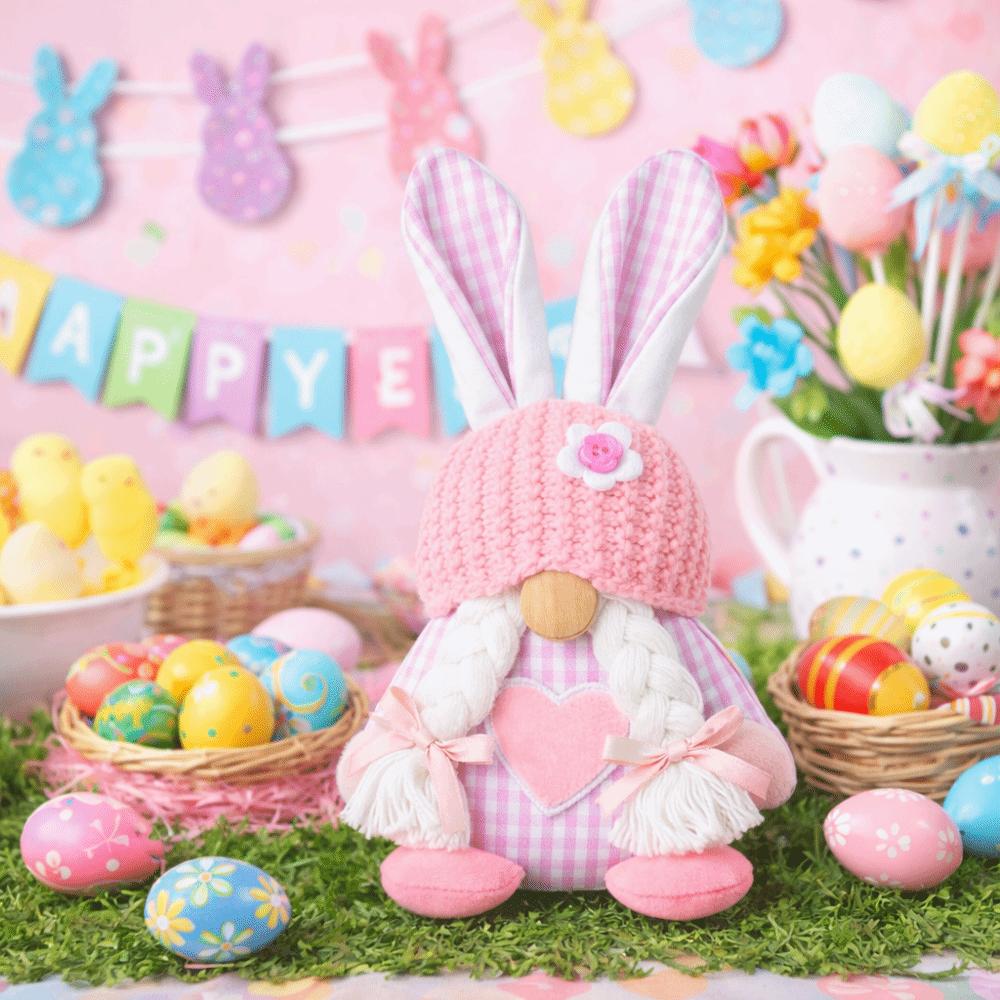 Plush Material Easter Plush Rabbit Easter Decor Bunny Dwarf Ornament  Desktop Decor