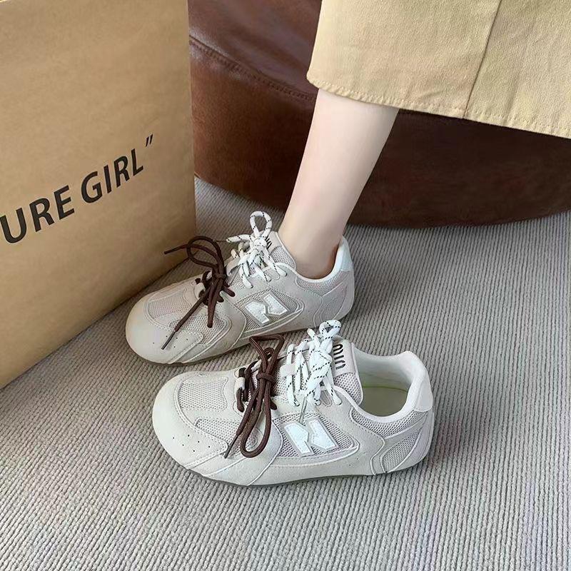 

Dexun double mesh shoes ugly cute summer chic niche breathable sports Forrest Gump shallow mouth 35 серый