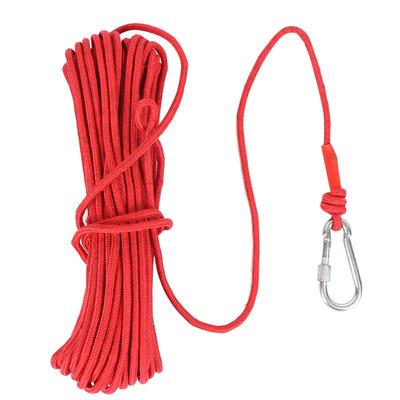 Corde de récupération de chasse au trésor à Force de traction forte de pêche de 20M avec mousqueton