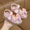 New Fashionable Girls Sandals Summer Bow Princess Sandals 3-14 Years Old Students Children Outside Wearing Versatile Sandals